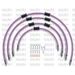 STANDARD Front brake hose kit Venhill POWERHOSEPLUS BMW-11001F-PU (4 cevi v kompletu) Purple hoses, chromed fittings