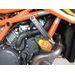 Crash sliders RDMOTO KTM13N white polyamide with orange caps