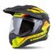 Motocross Helmet CASSIDA ROAD RUNNER TechniX yellow fluo/ black/ orange/ grey/ black matt peak 2XL