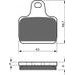 Zavorne obloge GOLDFREN 239 GP6 (1 set = 4 pcs)
