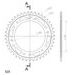Zadnji verižnik (zobnik) SUPERSPROX RFE-6:43-BLK črna 43T, 525