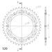 Rear sprocket SUPERSPROX STEALTH RST-1308:42-GLD zlata 42T, 520