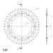 Rear sprocket SUPERSPROX STEALTH RST-210:40-BLK črna 40T, 520
