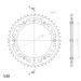 Rear sprocket SUPERSPROX STEALTH RST-2011:45-RED rdeč 45T, 530