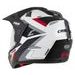 Motocross Helmet CASSIDA TOUR 2.0 X-TRA white/red/black/black matt peak M