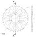 Rear ALU sprocket SUPERSPROX RAL-816:45-BLK črna 45T, 530