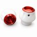 Crash protectors RDMOTO KTM13N bela with red caps za KTM Super Duke 1290 / R 2014-2025, KTM Super Duke 1390 R / R EVO 2024-2026