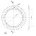 Aluminijasti zadnji verižnik (zobnik) SUPERSPROX RAL-2011:42-BLK črna 42T, 530