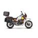 Set of SHAD TERRA TR40 adventure saddlebags and SHAD TERRA aluminium top case TR55 PURE BLACK, including mounting kit SHAD MOTO GUZZI V85TT