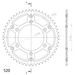 Rear sprocket SUPERSPROX STEALTH RST-210:50-GLD zlata 50T, 520