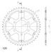 Rear sprocket SUPERSPROX STEALTH RST-478:45-GLD zlata 45T, 520