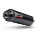 Celoten izpušni sistem 2x1 MIVV OVAL Y.061.LVC Steel black / Carbon cap