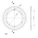 Rear ALU sprocket SUPERSPROX RAL-1512:41-RED rdeč 41T, 520