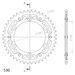 Rear sprocket SUPERSPROX STEALTH RST-1306:44-GLD zlata 44T, 530