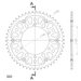 Rear sprocket SUPERSPROX STEALTH RST-855:50-GLD zlata 50T, 520