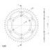 Rear sprocket SUPERSPROX STEALTH RST-460:50-GLD zlata 50T, 520