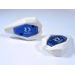 Crash sliders RDMOTO KTM13N white polyamide with blue caps