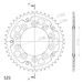 Rear sprocket SUPERSPROX STEALTH RST-1304:44-GLD zlata 44T, 525