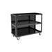 Under table trolleys with 3 shelves LV8 EQC3RS.1105.BK L.1200 črna