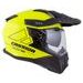 Motocross Helmet CASSIDA ROAD RUNNER DUAL yellow fluo/ black/ black matt peak 2XL