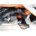 Crash sliders RDMOTO KTM13N white polyamide with blue caps za KTM Super Duke 1290 / R 2014-2025, KTM Super Duke 1390 R / R EVO 2024-2026