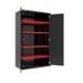 2 doors closet with key lock and 4 adjustable shelves LV8 EQA2A črna