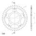 Rear sprocket SUPERSPROX STEALTH RST-489:43-GLD zlata 43T, 530