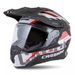 Motocross Helmet CASSIDA ROAD RUNNER TechniX white/ black/ red/ grey/ black matt peak M
