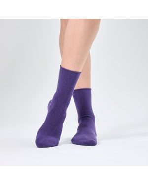 SOFT TOP PURPLE | Dámské barefoot ponožky s měkkým došlapem, bez lemu - vhodné i pro diabetiky.