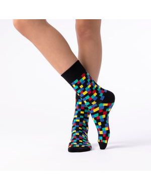CUBES | Dámské ponožky s barevnými kostkami