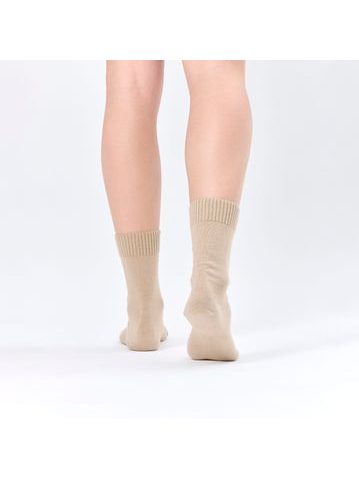 100% COTTON BEIGE | Dámské zdravotní ponožky ze 100% bavlny a volným lemem - vhodní i pro diabetiky
