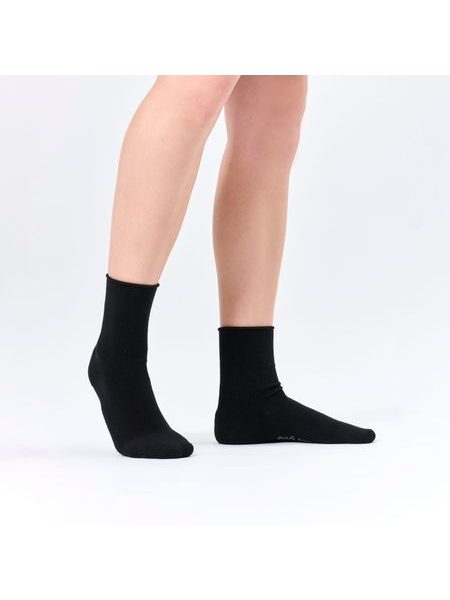 SOFT TOP BLACK | Dámské ponožky s měkkým došlapem, bez lemu - vhodné i pro diabetiky