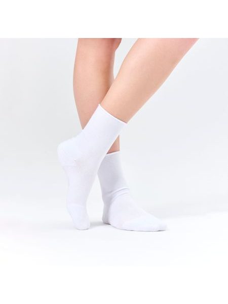 SOFT TOP WHITE | Dámské ponožky s měkkým došlapem, bez lemu - vhodné i pro diabetiky