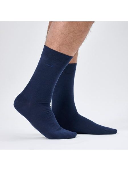 MAKO DARK BLUE | Pánské ponožky z prémiové egyptské bavlny Mako