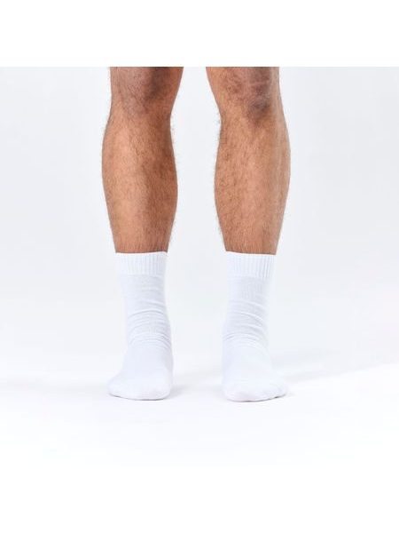 100% COTTON WHITE | Pánské zdravotní ponožky ze 100% bavlny a volným lemem - vhodní i pro diabetiky