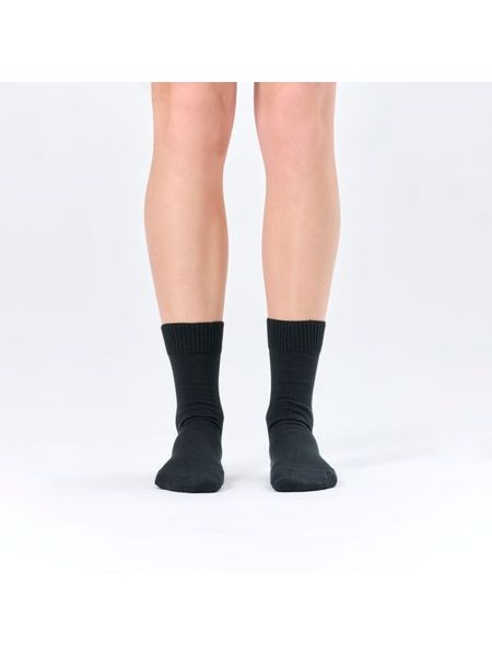 100% COTTON BLACK | Dámské zdravotní ponožky ze 100% bavlny a volným lemem - vhodní i pro diabetiky