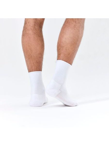 SOFT TOP WHITE | Pánské ponožky s měkkým došlapem, bez lemu - vhodné i pro diabetiky