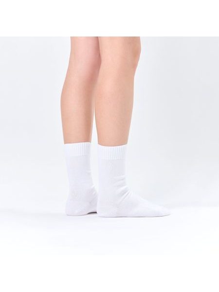 100% COTTON WHITE | Dámské zdravotní ponožky ze 100% bavlny a volným lemem - vhodní i pro diabetiky