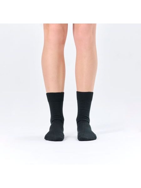 100% COTTON BLACK | Dámské zdravotní ponožky ze 100% bavlny a volným lemem - vhodné i pro diabetiky