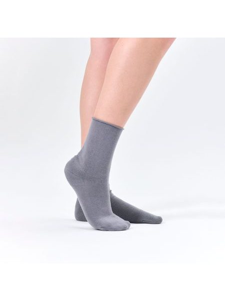 SOFT TOP GRAY | Dámské ponožky s měkkým došlapem, bez lemu - vhodné i pro diabetiky