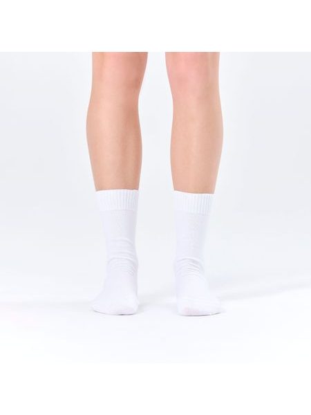 100% COTTON WHITE | Dámské zdravotní ponožky ze 100% bavlny a volným lemem - vhodní i pro diabetiky