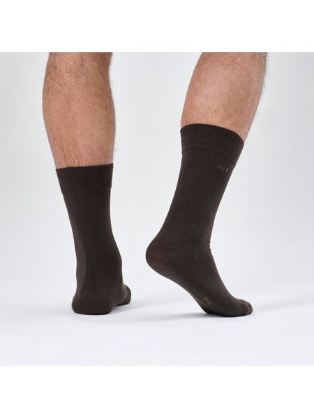 MAKO DARK BROWN | Pánské ponožky z prémiové egyptské bavlny Mako