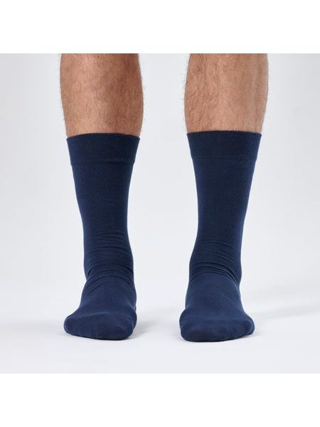 MAKO DARK BLUE | Pánské ponožky z prémiové egyptské bavlny Mako