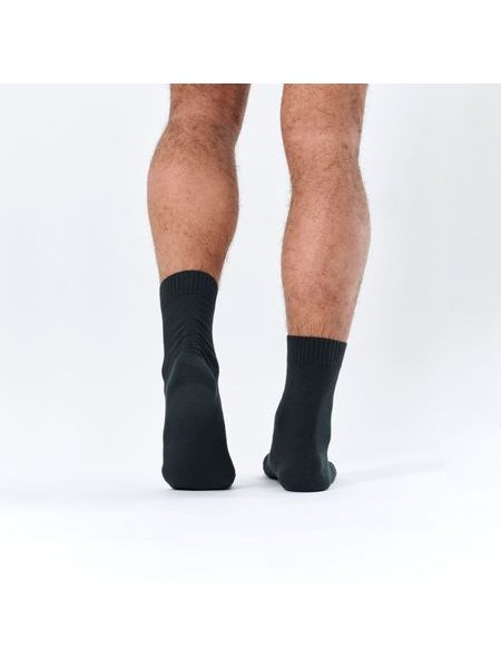 100% COTTON BLACK | Pánské zdravotní ponožky ze 100% bavlny a volným lemem - vhodní i pro diabetiky