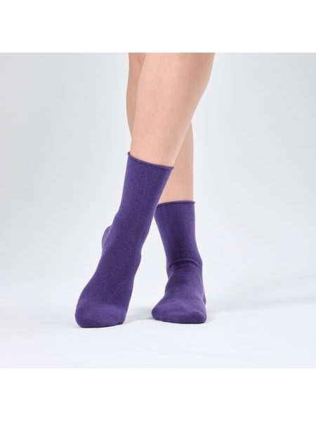 SOFT TOP PURPLE | Velmi pohodlné dámské ponožky s měkkým došlapem, bez lemu - vhodné i pro diabetiky.