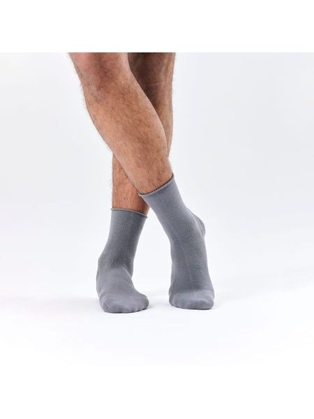 SOFT TOP GRAY | Pánské ponožky s měkkým došlapem, bez lemu - vhodné i pro diabetiky