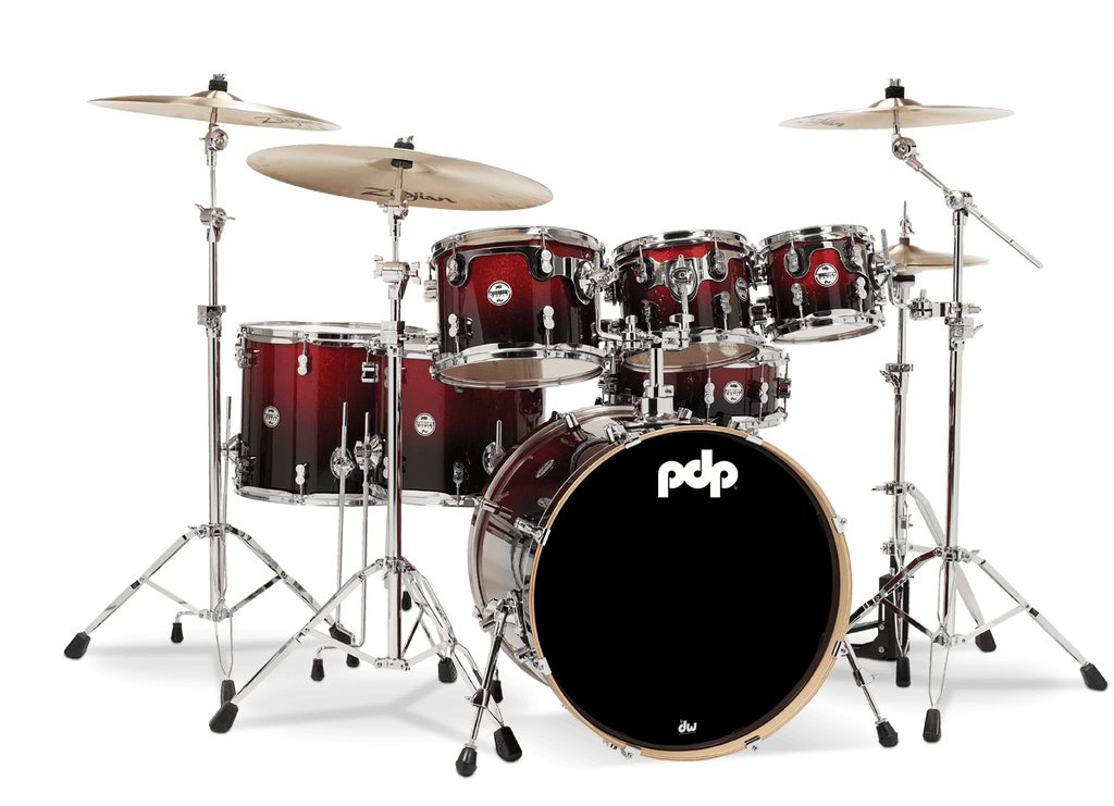 Bici.cz – DW PDP Concept Maple Red to Black Sparkle – AKČNÍ cena ! – PDP  (Pacific Drums & Percussion) by DW – Bicí soupravy DW & PDP – Bicí soupravy,  Bicí – Obchod nejen pro bubeníky