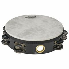 Remo TA-5208-70 Fiberskyn Tambourine – Quadura Black, 8"