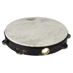 Remo TA-5110-70 Fiberskyn Tambourine – Quadura Black, 10"