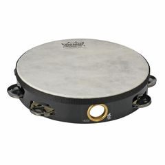 Remo TA-5108-70 Fiberskyn Tambourine – Quadura Black, 8"